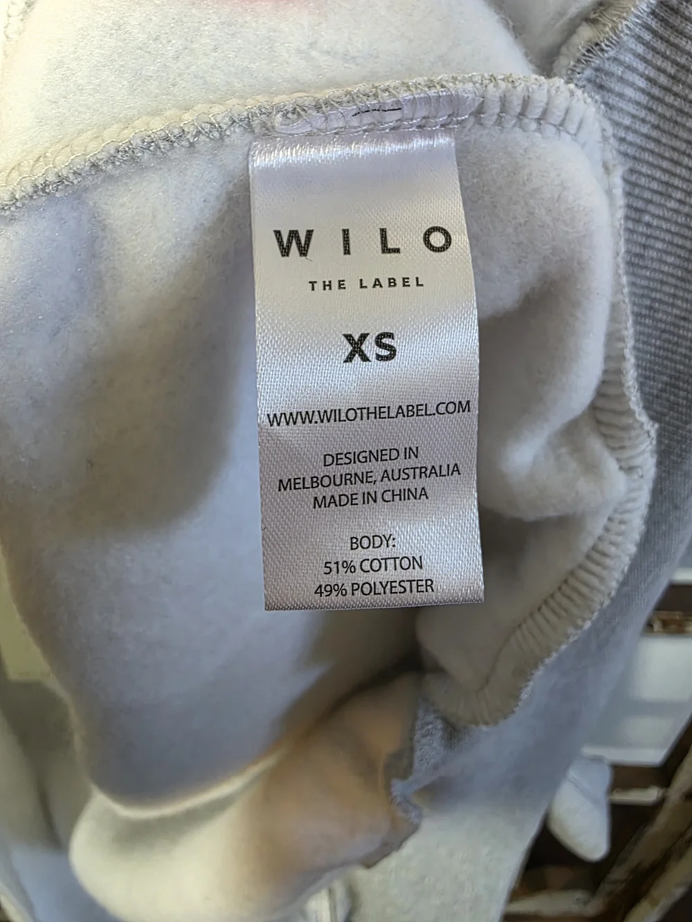 NWT Wilo The Label Brushed Fleece Crop Zip Hoodie in Heather Grey